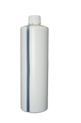 Load image into Gallery viewer, Bottle 16 oz cylinder round 24/410 white with view stripe