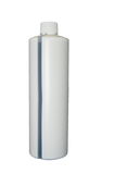 Bottle 16 oz cylinder round 24/410 white with view stripe