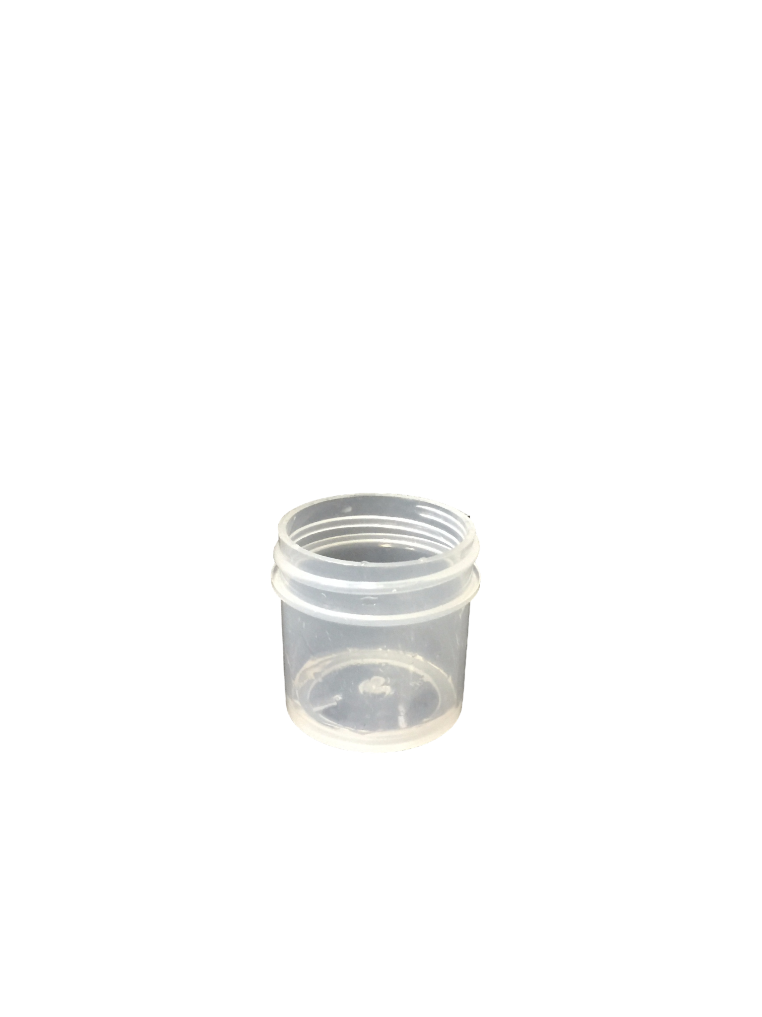 1.5 oz jar in clarified polypropylene with a 38/400 neck in natural