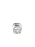 1.5 oz jar in clarified polypropylene with a 38/400 neck in natural
