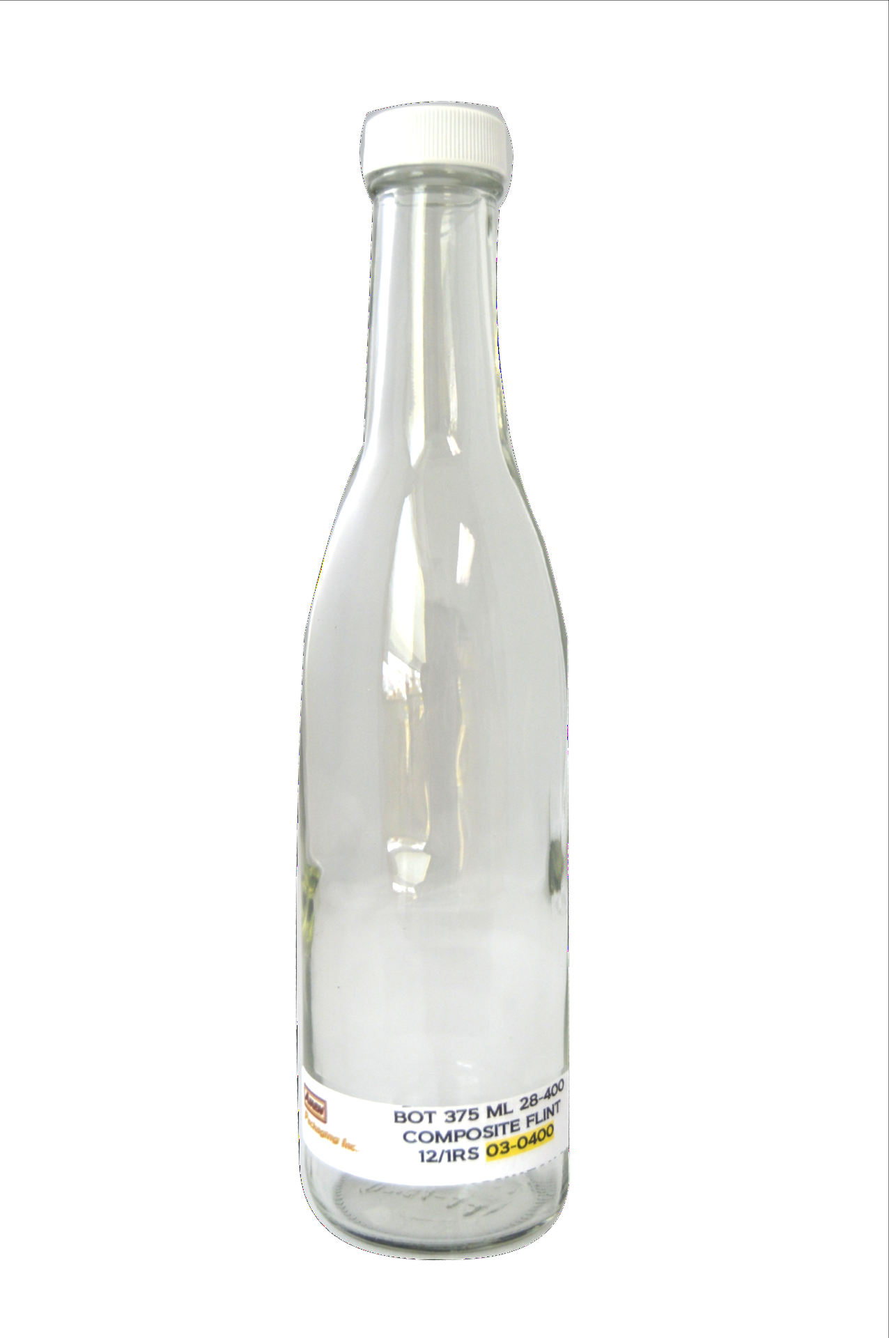 Bottle 375 ML 28-400 Sauce Bottle FLINT 12/1Re shipper Glass