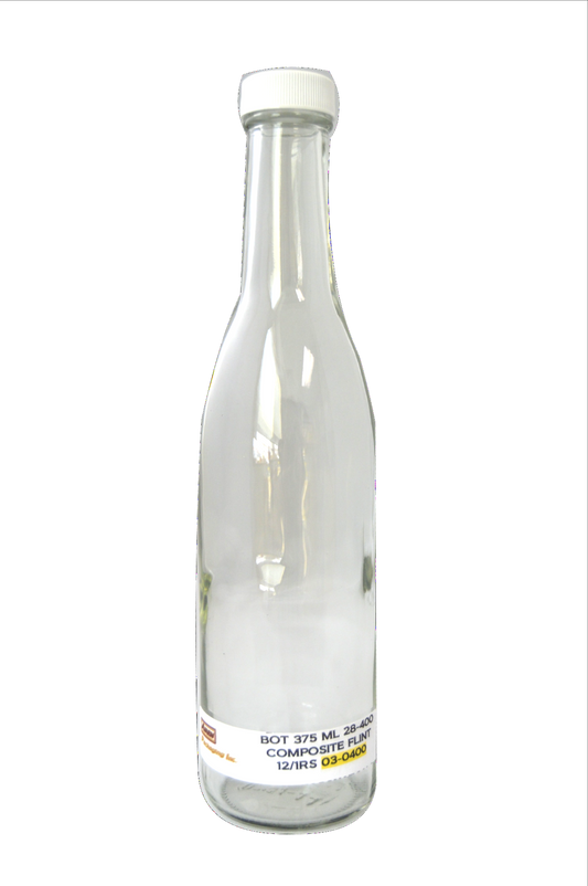Bottle 375 ML 28-400 Sauce Bottle FLINT 12/1Re shipper Glass