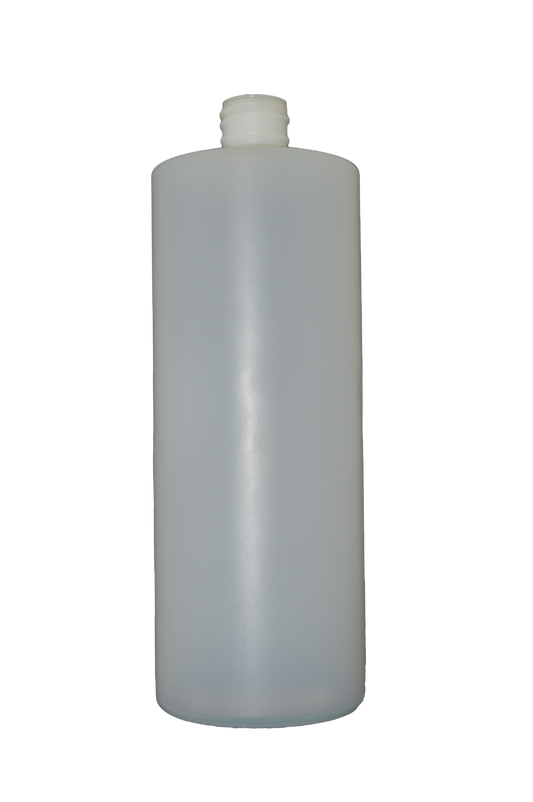 Bottle 32 oz cylinder round HDPE 28/400 Natural