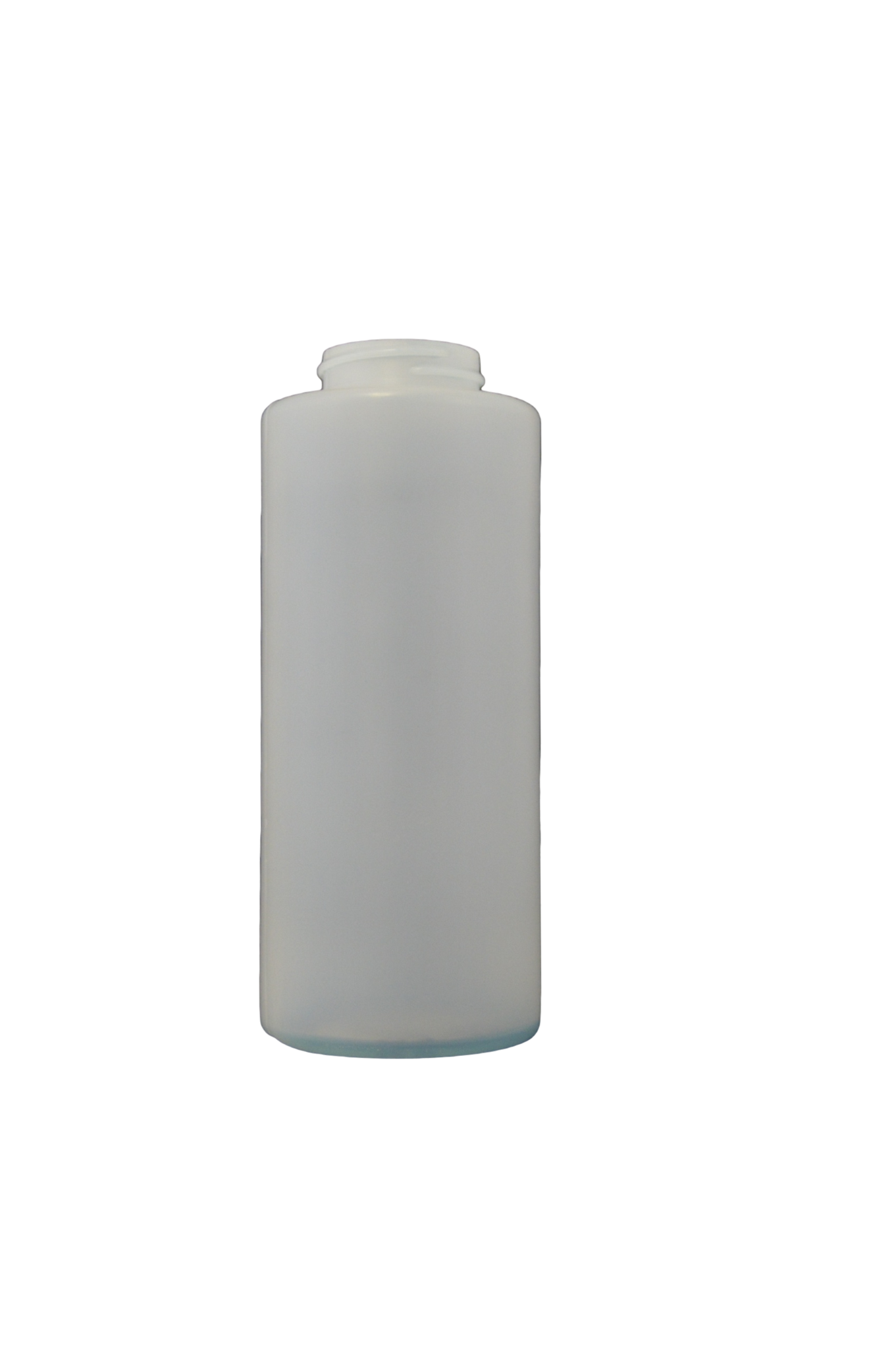 Bottle 12 oz cylinder round HDPE 38/400 short natural