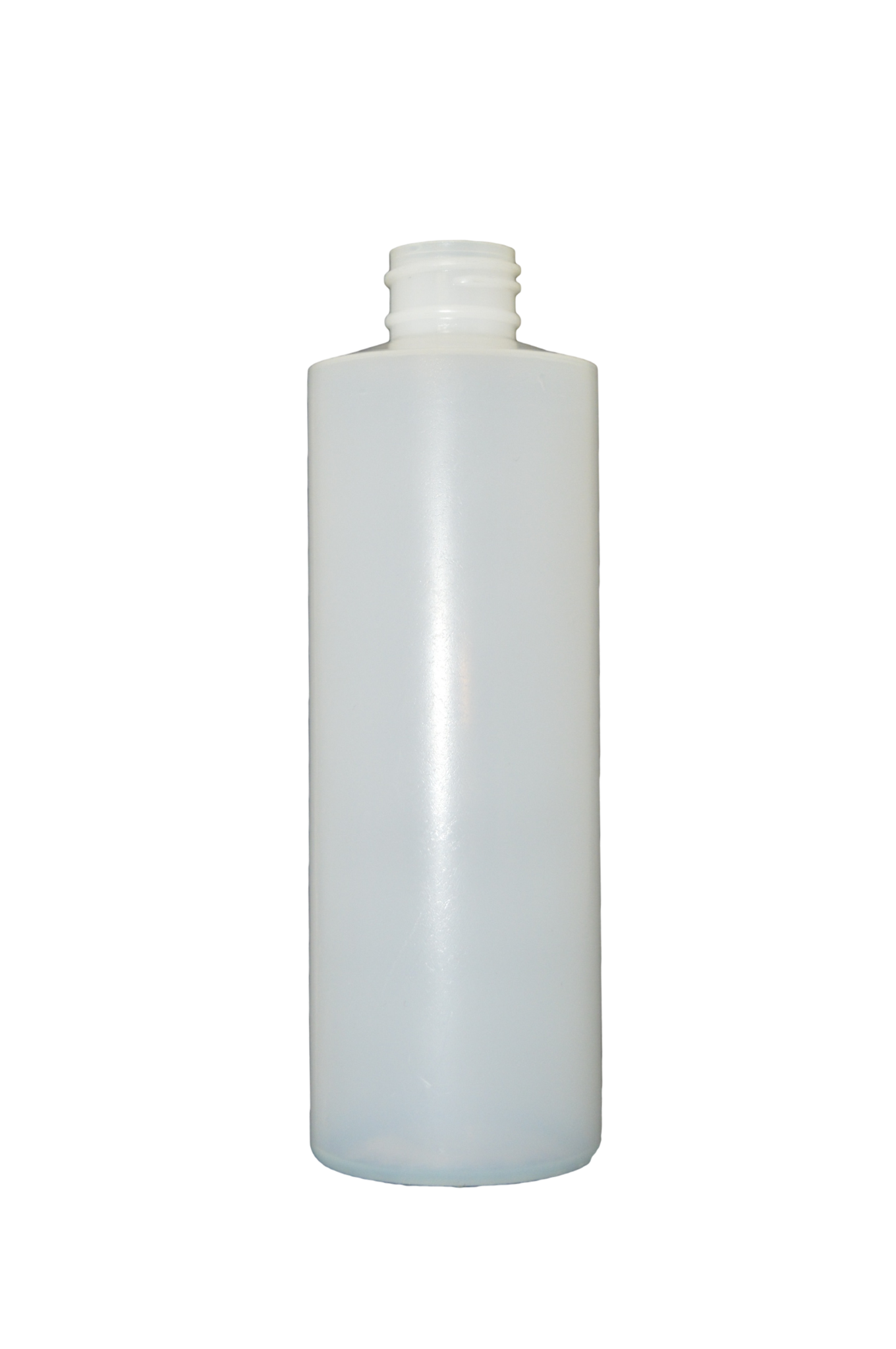 Bottle 8 oz cylinder round HDPE 24/410 natural