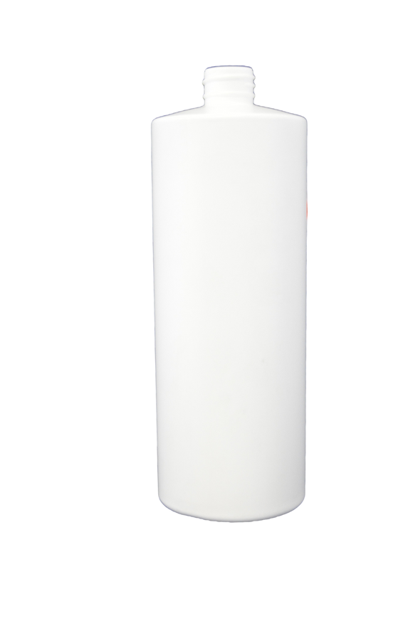 Bottle 32 oz cylinder round HDPE 28/410 White