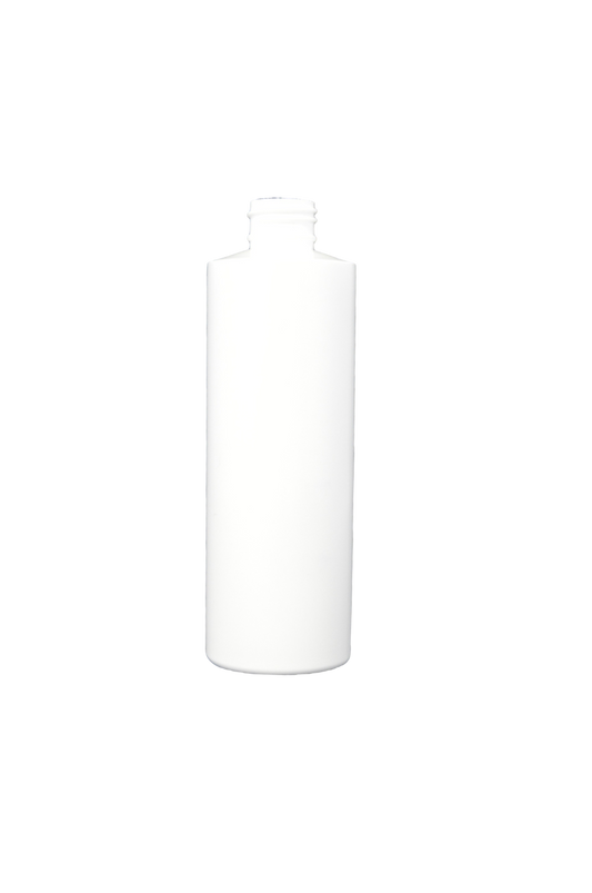 Bottle 4 oz cylinder round HDPE 24/410 white
