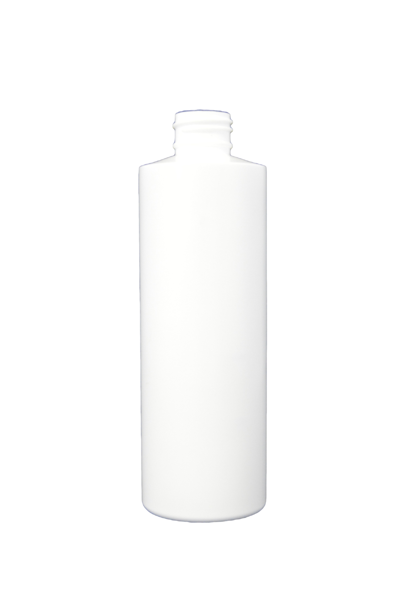 Bottle 8 oz cylinder round HDPE 24/410 white
