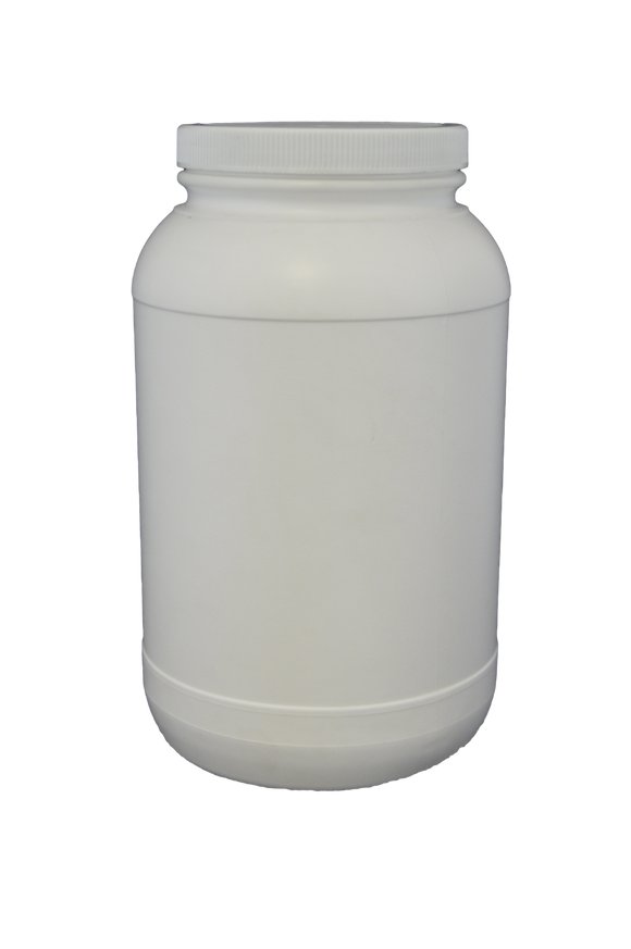 Jar gallon round HDPE 110M white