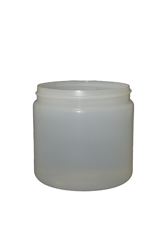 Jar 16 oz HDPE wide mouth 89/400 natural (anti-static)