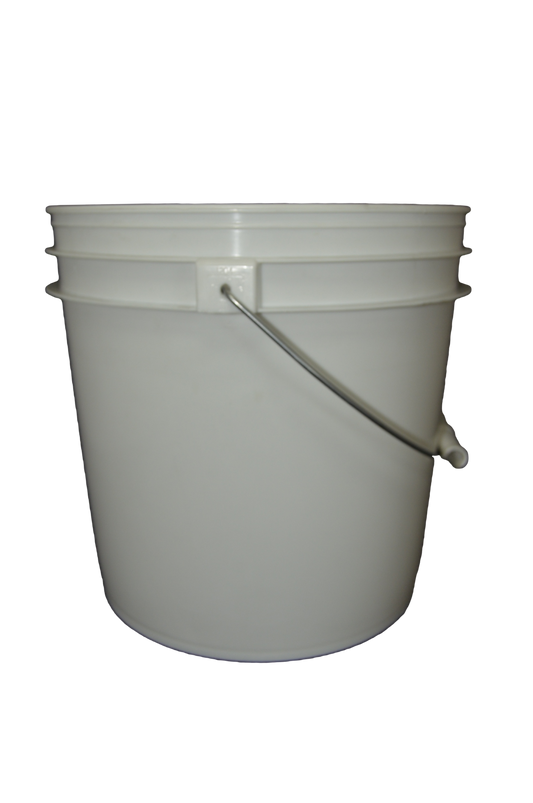 Three and half gallon HDPE plastic pail white