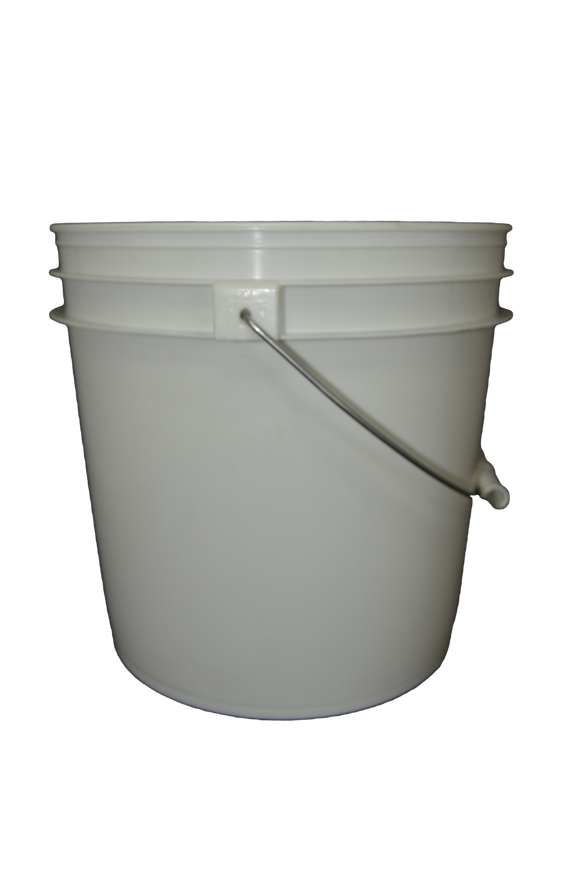 Three and half gallon HDPE plastic pail white