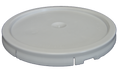 Load image into Gallery viewer, Five gallon HDPE plastic pail cover tear tab white with reike spout
