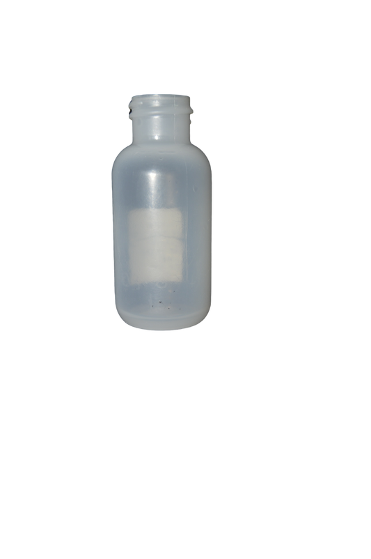 1 oz Boston Round bottle LDPE with a 20/410 neck in natural