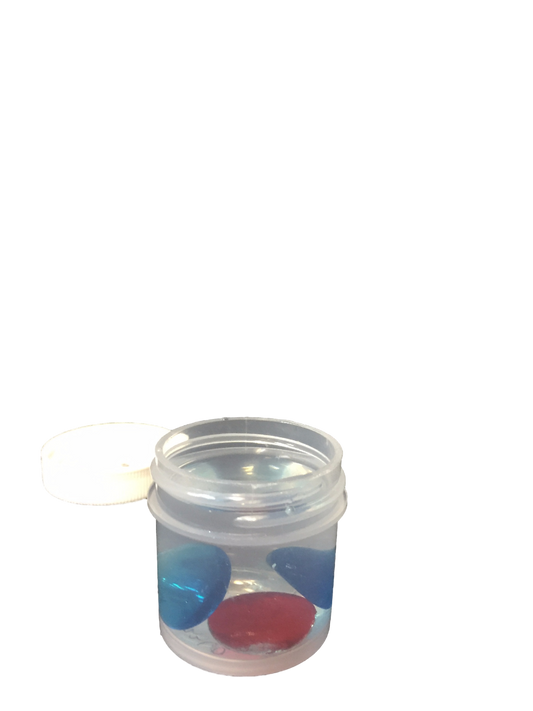 1.5 oz jar in clarified polypropylene with a 38/400 neck in natural