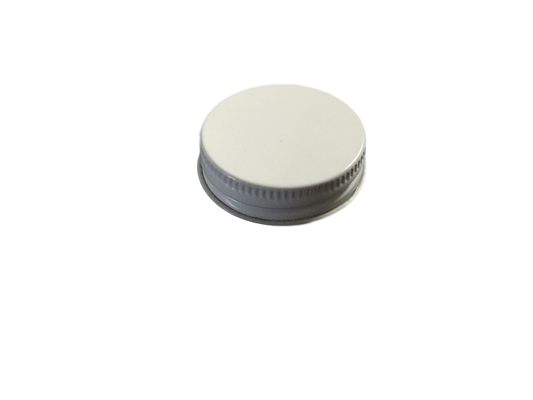 CAP 38-400  METAL WITH  PLASTISOL LINER WHITE