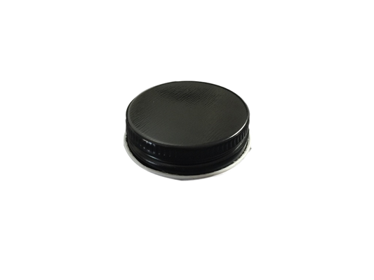 CAP 38-400  METAL WITH  PLASTISOL LINER BLACK