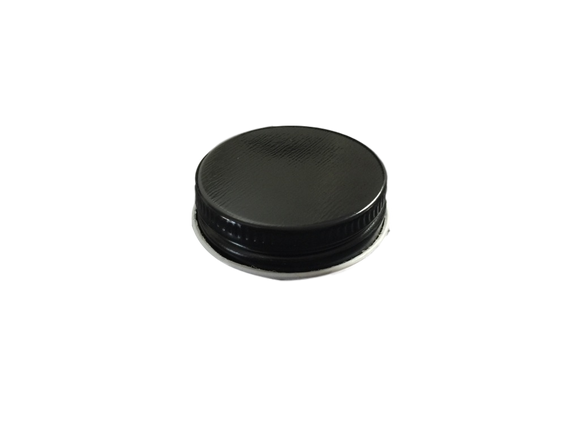 CAP 38-400  METAL WITH  PLASTISOL LINER BLACK