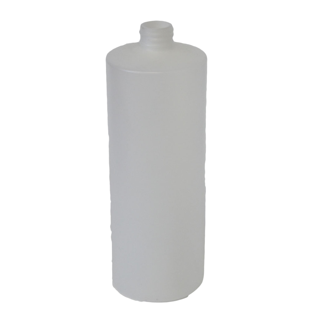 Bottle 32 oz cylinder round HDPE 28/400 Natural