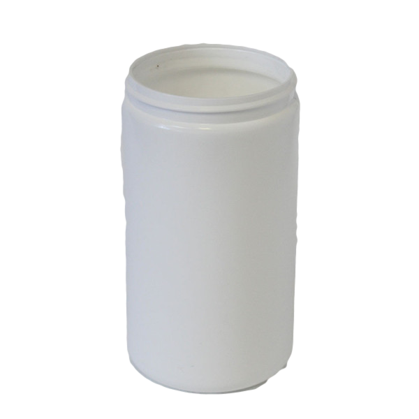 Jar 32 oz wide mouth HDPE 89mm white (anti static)