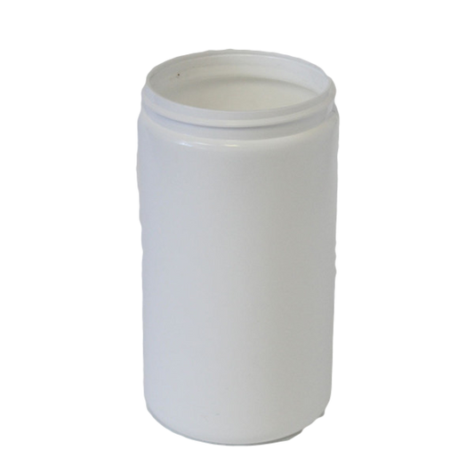 Jar 32 oz wide mouth HDPE 89mm white (anti static)