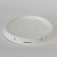 Load image into Gallery viewer, 2 gallon HDPE plastic pail cover tear tab white
