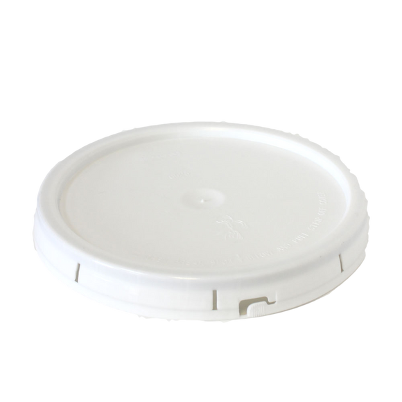 1 gallon HDPE plastic pail cover tear tab white