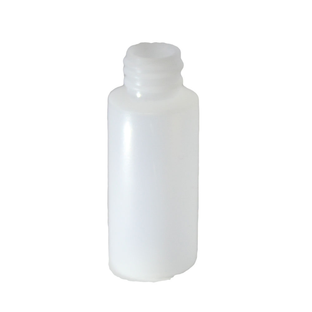 2 oz cylinder round bottle with a 24/410 neck HDPE in Natural