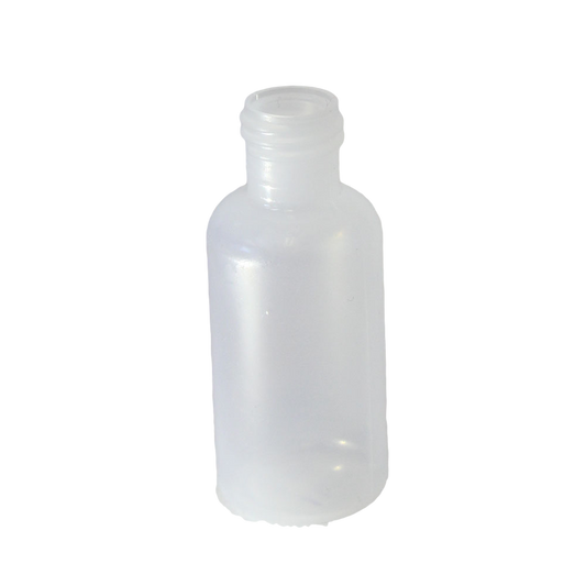 1/2 oz Boston Round bottle LDPE with a 15-415 neck in natural