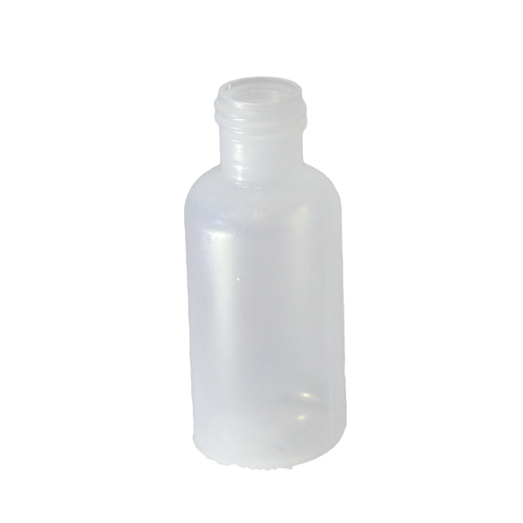 1/2 oz Boston Round bottle LDPE with a 15-415 neck in natural