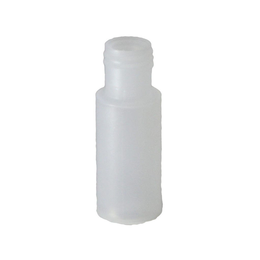 1/4 oz cylinder round bottle in LDPE with a 15/415 neck in Natural