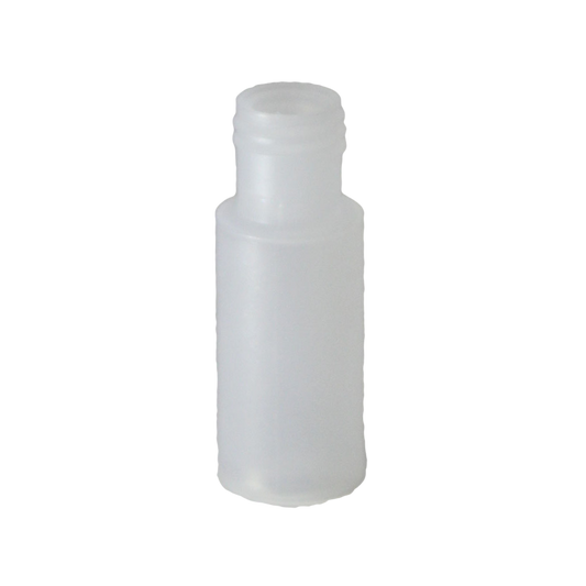 1/4 oz cylinder round bottle in LDPE with a 15/415 neck in Natural