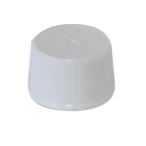 Cap 20-410 white with foam liner ribbed sides