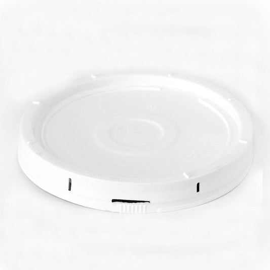 2 gallon HDPE plastic pail cover tear tab white