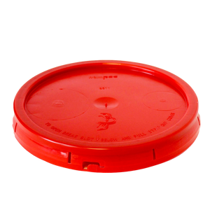 5 gallon HDPE plastic pail cover tear tab red