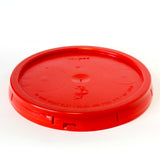 5 gallon HDPE plastic pail cover tear tab red